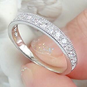 高品質　ダイヤモンド リング　プラチナ pt 指輪 ヴィンテージ ダイヤ Pt950 0.50ct H-SI アンティーク ダイヤモンド エタニティ リング 指輪