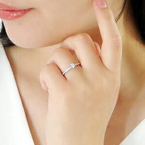 Pt900 0.35ct H-SI ダイヤモンド リング 指輪 プラチナ 重ねづけ シンプル 人気 ダイヤ ギフト 誕生日 エタニティリング 結婚 細身 一粒 フチあり TNSR-0021の画像