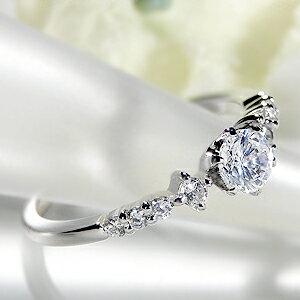 Pt900 0.5ct H-SI ダイヤモンド リング 指輪 プラチナ 重ねづけ シンプル 人気 ダイヤ リング ギフト 誕生日 女性 エタニティ 婚約 結婚 細身 一粒 TNSR-0024の画像
