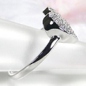 プラチナ ハートリング Pt900 0.3ct H-SI ダイヤモンド 指輪 人気 ダイヤ ギフト 誕生日 女性 ご褒美 婚約指輪 細身 ハート パヴェ 可愛い キュート TNSR-0030の画像