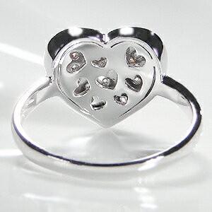 プラチナ ハートリング Pt900 0.3ct H-SI ダイヤモンド 指輪 人気 ダイヤ ギフト 誕生日 女性 ご褒美 婚約指輪 細身 ハート パヴェ 可愛い キュート TNSR-0030の画像