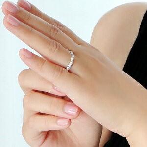 限定SALE Pt900 プラチナ 0.3ct ダイヤモンド パヴェ リング 指輪 プラチナ 重ねづけ エタニティ セール 特価 ギフト 誕生日 女性 ご褒美 甲丸 TNSR-0046の画像