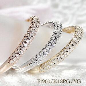 限定SALE セール 特価 K18PG 0.3ct ダイヤモンド パヴェ リング 指輪 １８金 ピンク ゴールド 重ねづけ エタニティ セール 特価 ギフト　 甲丸 TNSR-0047の画像