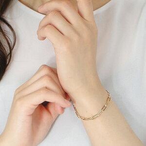 K18YG ペーパークリップ グラデーション ブレスレット 18金 イエロー ゴールド 人気 ブレス チェーン ギフト 誕生日 女性 贈り物 ご褒美 プレゼント tsunob0001の画像