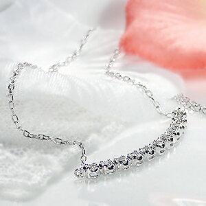 大特価 SALE Pt900 0.3ct H&C ダイヤモンド ライン ネックレス セール