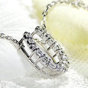 プラチナ Pt900 0.3ct ダイヤモンド 馬蹄 ネックレス ペンダント 