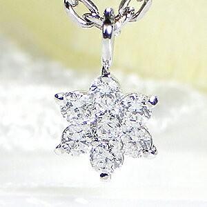 Pt900 0.1ct フラワー ダイヤモンド ネックレス ペンダント ダイヤ 可愛い 人気 プラチナ ダイア ギフト 誕生日 女性 ご褒美 フラワー 花 プチプラ tsunon0033_1