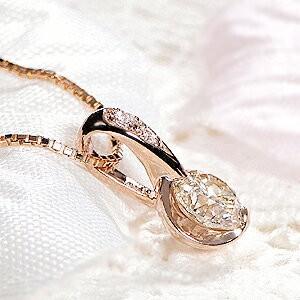 SALE K18PG 0.62ct 一粒 ダイヤモンド ネックレス ダイヤ ピンク ゴールド ダイヤ ギフト 誕生日 女性 贈り物 ご褒美 １粒 ペンダント tsunon0035-K18pgの画像