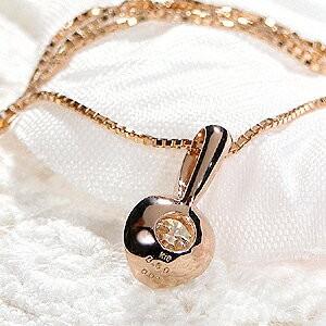 SALE K18PG 0.62ct 一粒 ダイヤモンド ネックレス ダイヤ ピンク ゴールド ダイヤ ギフト 誕生日 女性 贈り物 ご褒美 １粒 ペンダント tsunon0035-K18pgの画像