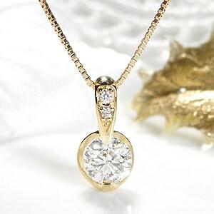 SALE K18YG 0.62ct 一粒 ダイヤモンド ネックレス ダイヤ イエロー ゴールド ダイヤ ギフト 誕生日 女性 贈り物 ご褒美 １粒 ペンダント tsunon0035-K18ygの画像