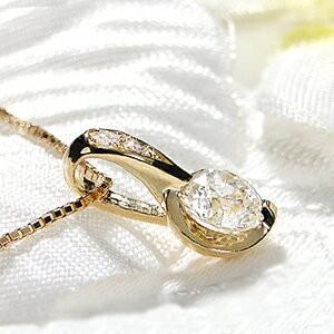 SALE K18YG 0.62ct 一粒 ダイヤモンド ネックレス ダイヤ イエロー ゴールド ダイヤ ギフト 誕生日 女性 贈り物 ご褒美 １粒 ペンダント tsunon0035-K18ygの画像