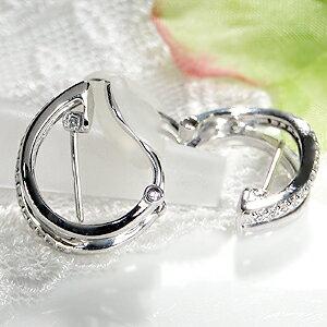 ２WAY K18WG 0.20ct エタニティ ダイヤモンド ピアス イヤリング ダイヤ ゴールド  人気 レディース ジュエリー ギフト 誕生日 女性 贈り物 tsunop0015の画像
