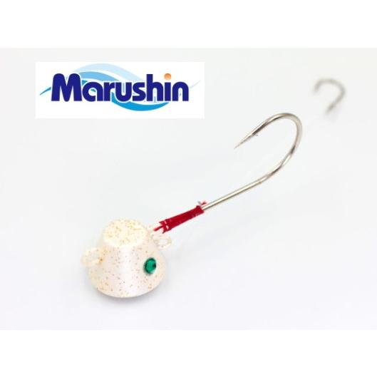 マルシン漁具 TRD一つテンヤ パールホワイト×ゴールドラメ 10号   鯛ラバ タイラバ (メール便発送可)