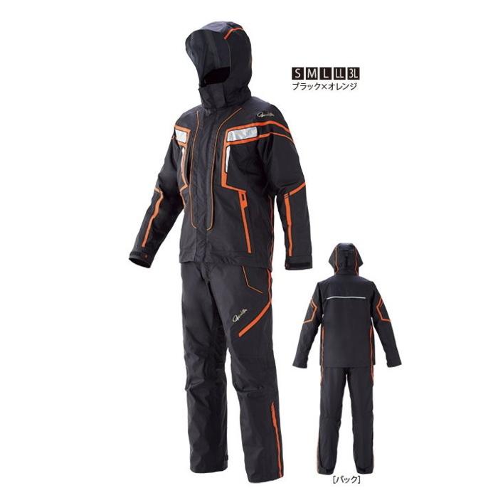 がまかつ フィッシング レインスーツ Gm 3530 ブラック オレンジ Mサイズ レインウェア お取り寄せ 送料無料 品質満点