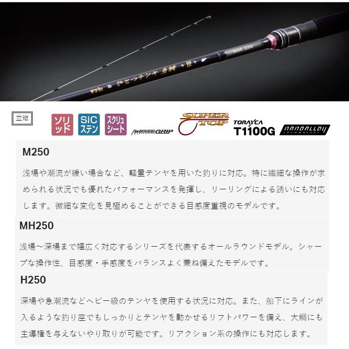 Gamakatsu（がまかつ） がま船 ひとつテンヤ真鯛3 MH-250 / 船竿