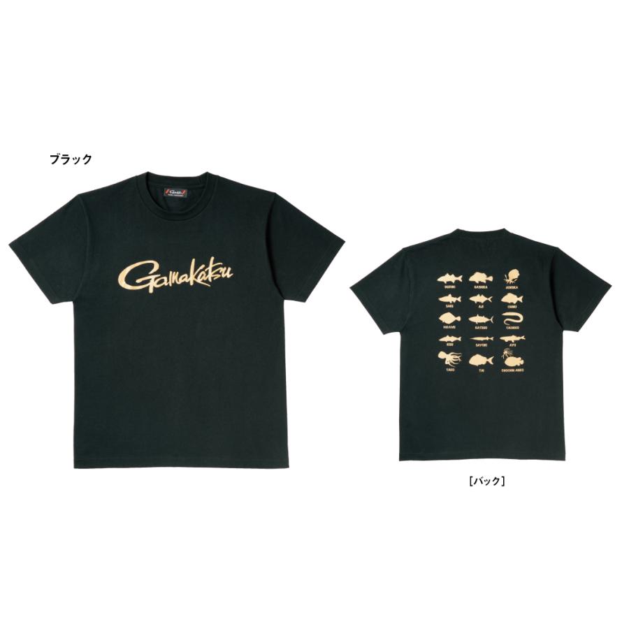 Gamakatsu（がまかつ） Tシャツ (筆記体ロゴ) GM-3576 ブラック キッズ
