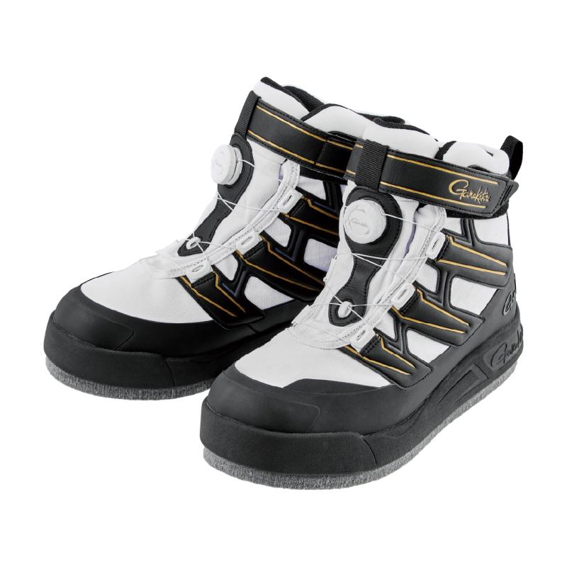 がまかつ Gスペック フェルトスパイクシューズ(パワータイプ) GM-4550 ブラック×ホワイト LLサイズ / gamakatsu Gamakatsu がまかつ Gスペック フェルトスパイクシューズ(パワータイプ