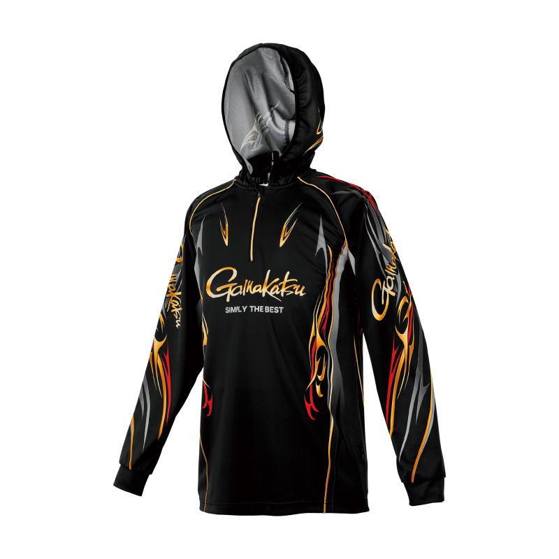 がまかつ　2wayプリントジップシャツ　Mサイズ　美品 Gamakatsu（がまかつ） 2WAY プリントジップシャツフーディ GM-3816