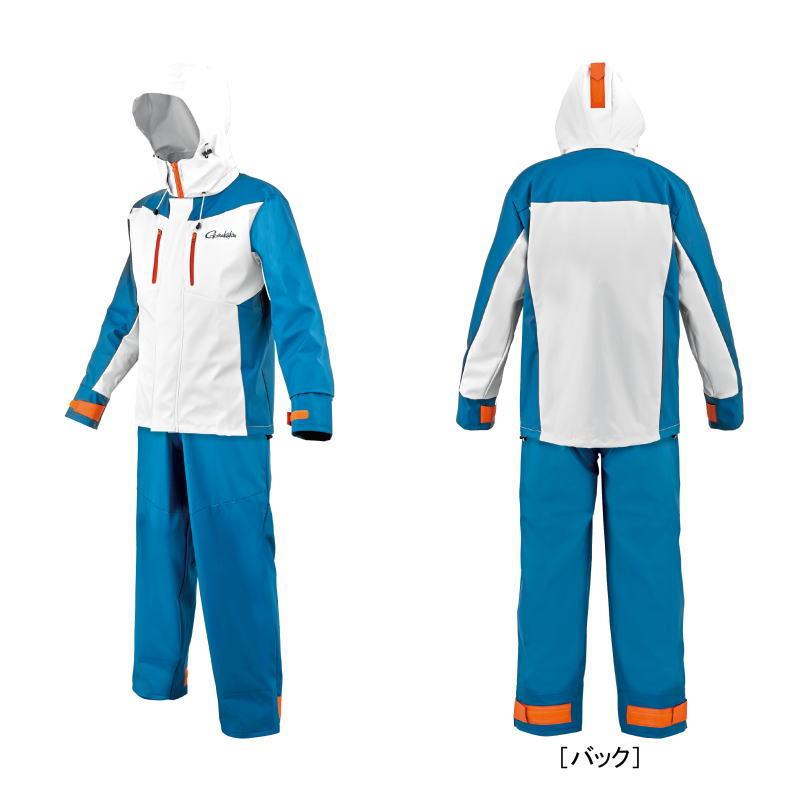 Gamakatsu（がまかつ） PVCレインスーツ GM-3818 ホワイト×ブルー S