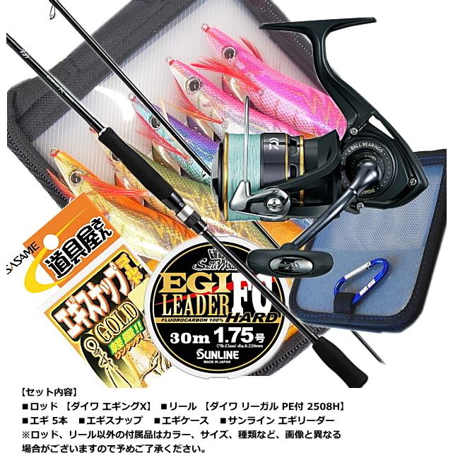ダイワ 22 エギング X 83M 10点セット / ロッド+リール+エギ他 釣場に 