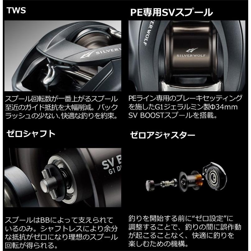 ベイトリール ダイワ シルバーウルフ SV TW PE SPECIAL 1000XHL左ハンドル / 釣具 / daiwa｜tsuribitokan-masuda｜03