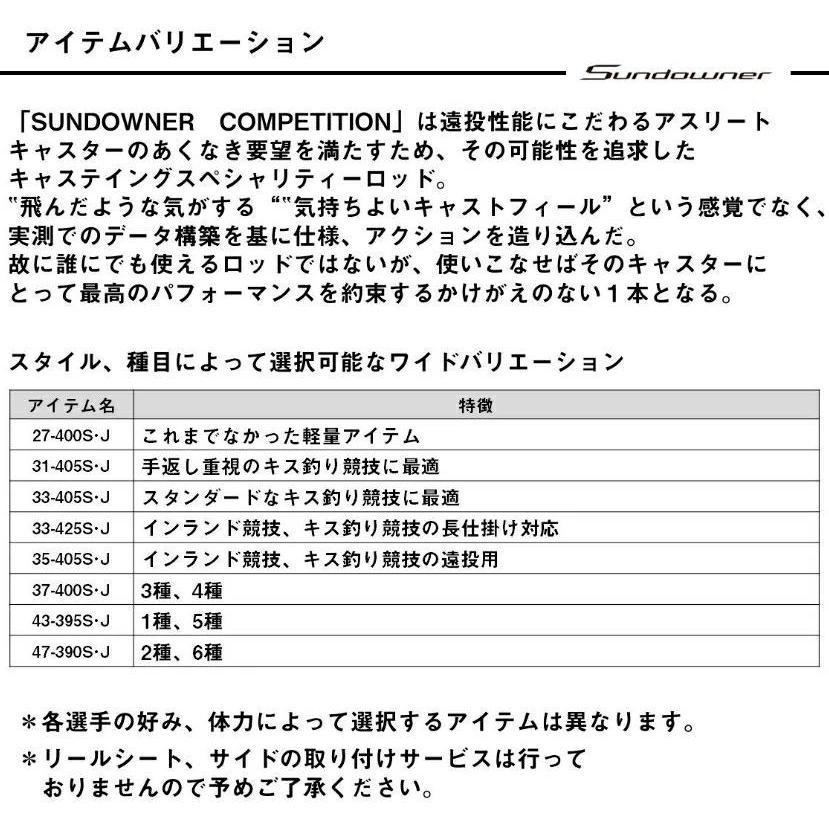 DAIWA（ダイワ） 25 サンダウナー コンペティション 37-400S・J