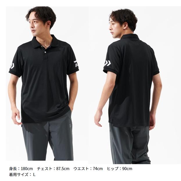DAIWA（ダイワ） 半袖ポロシャツ DE-7925 #ガンメタル×ブラック L