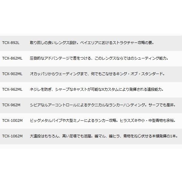 メジャークラフト トリプルクロス シーバス TCX-862ML / majorcraft (SP)｜tsuribitokan-masuda｜02
