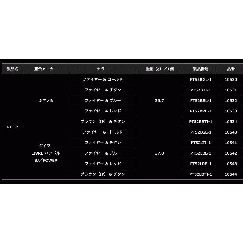 メガテック リブレ 10534 PT52BBT-1 ノブ単体PT52 シマノB用 ブラウン