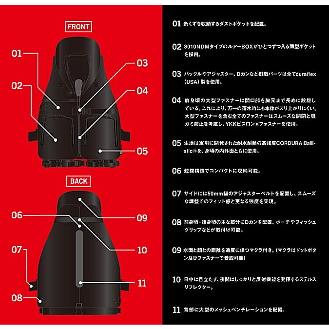 APIA アピア ガネットプラス ロックショア用フローティングジャケット