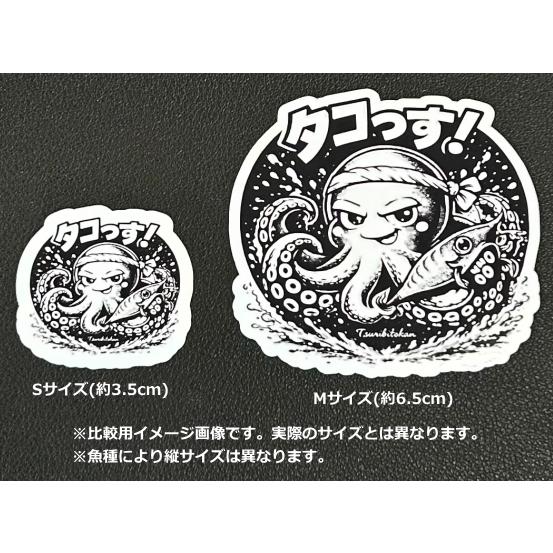 釣りステッカー エギング EGING アオリイカ Mサイズ 約6.5cm TS-101