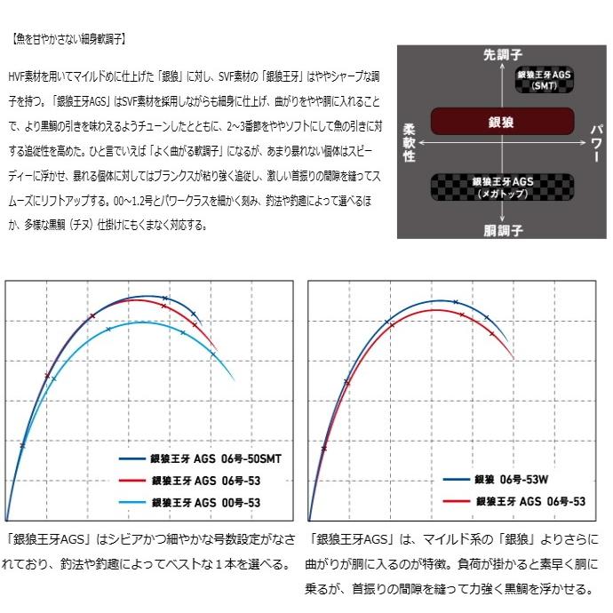 DAIWA（ダイワ） 磯竿 銀狼王牙 AGS ビッグワン53 / チヌ 黒鯛 磯竿