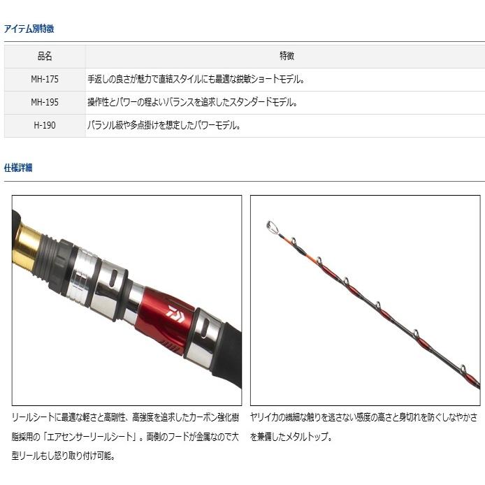 Back@ダイワ(DAIWA) 船竿 メタリアヤリイカ MH-175・J 釣り竿