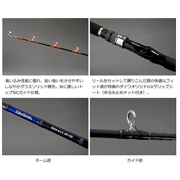 DAIWA（ダイワ） 船竿 ビシアジX MH-150【daiwa】 / 釣具 : 釣人館ます