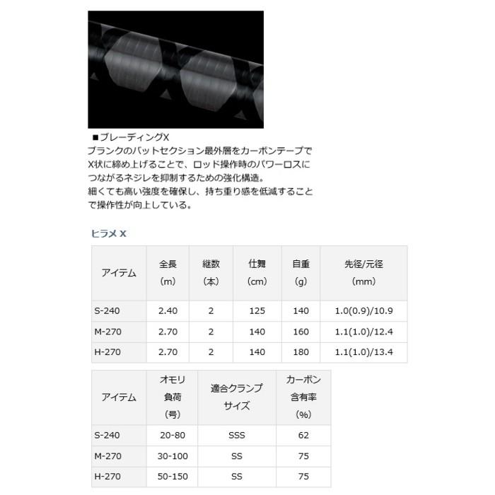 DAIWA（ダイワ） ヒラメX H-270 / 釣具 / daiwa : 釣人館ますだ Yahoo