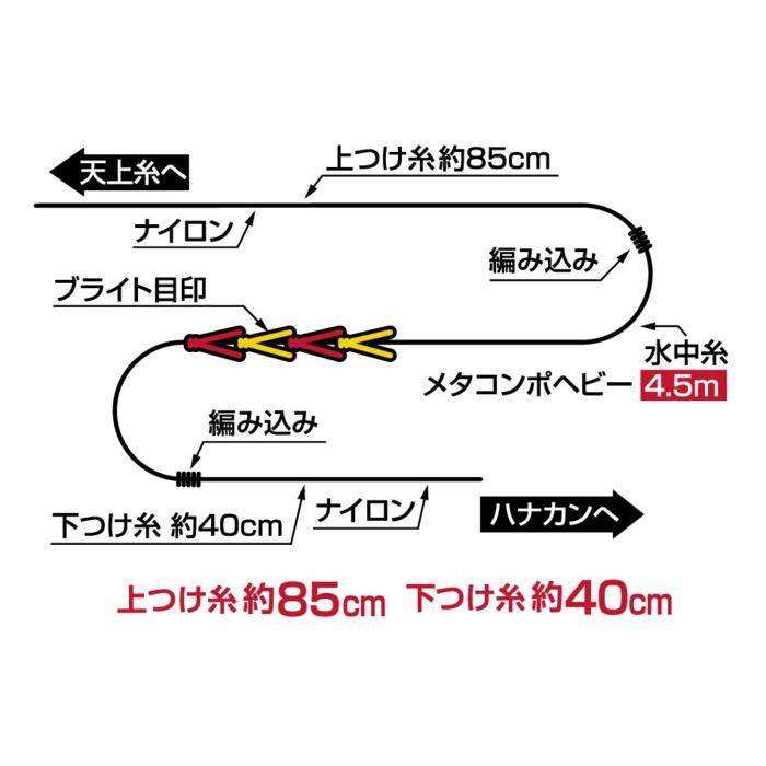 DAIWA（ダイワ） メタコンポヘビー 水中糸仕掛け 0.125号 / 鮎友釣り