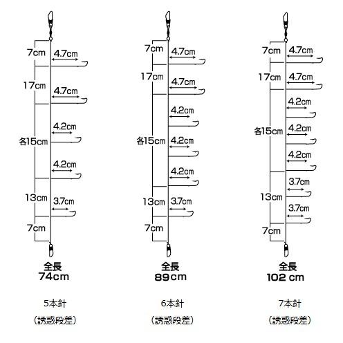DAIWA（ダイワ） クリスティア 快適ワカサギ仕掛けSS 誘惑段差 5本針