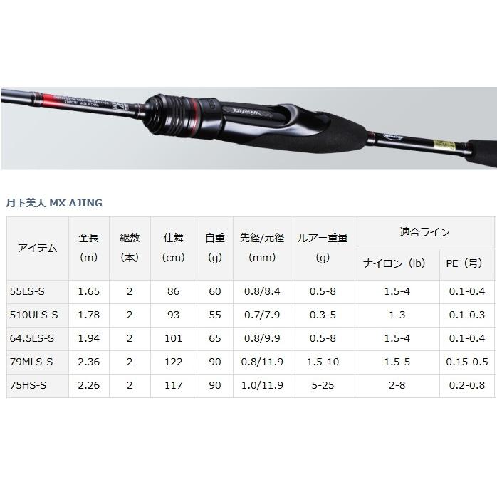 DAIWA（ダイワ） 18 月下美人 MX AJING 55LS-S・V / アジングロッド