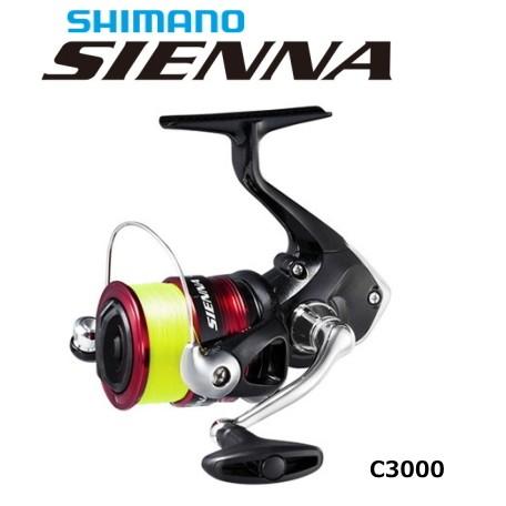 シマノ（SHIMANO） スピニングリール 19 シエナ C3000 3号糸付き｜釣具