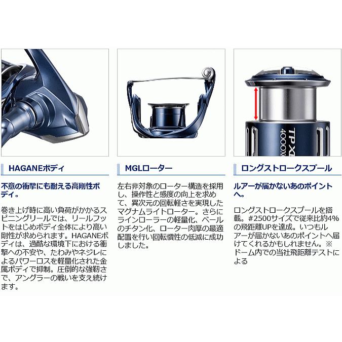 シマノ（SHIMANO） スピニングリール 21ツインパワー XD 4000XG