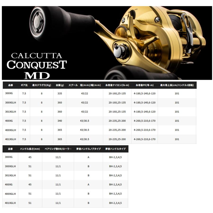 シマノ（SHIMANO） ベイトリール 23 カルカッタコンクエスト MD 400XG