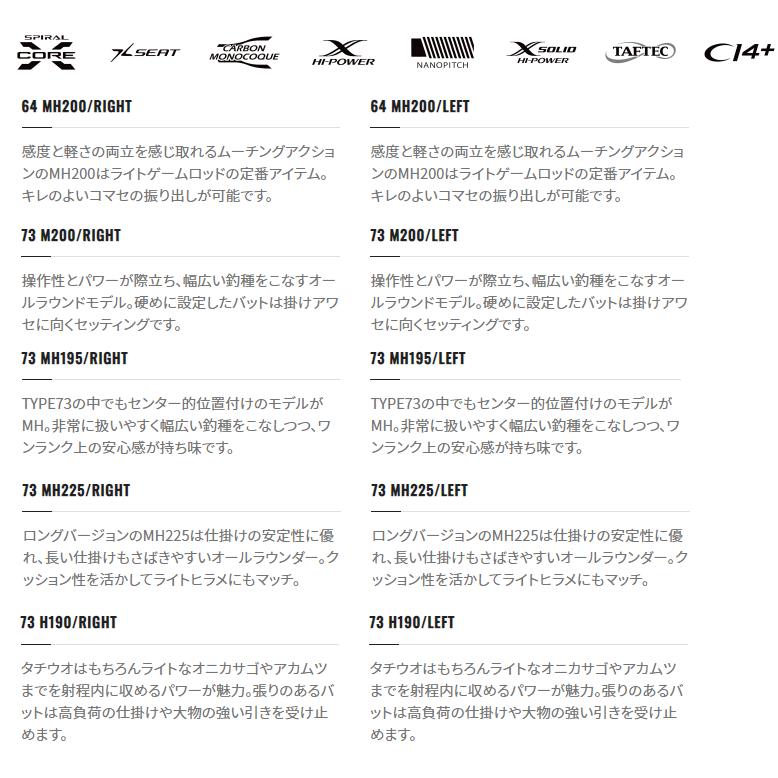 シマノ（SHIMANO） 船竿 ライトゲーム エクスチューン 73 HH185/RIGHT