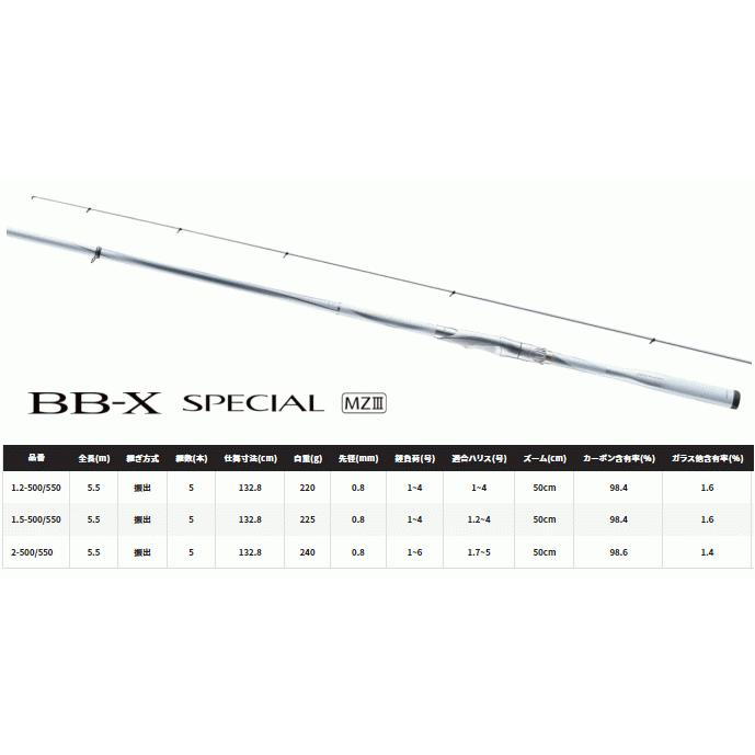 シマノ 磯竿 BB-X スペシャル MZ3 1.5-500/550 / shimano : 釣人 シマノ 磯竿 BB-X スペシャル MZ3 1.5-500/550 / shimano : 釣人