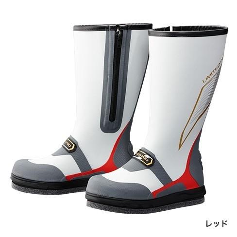 シマノ ジオロック カットピンフェルトブーツ W（ワイドタイプ） リミテッドプロ FB-142P レッド L (O01) (S01) (送料無料)