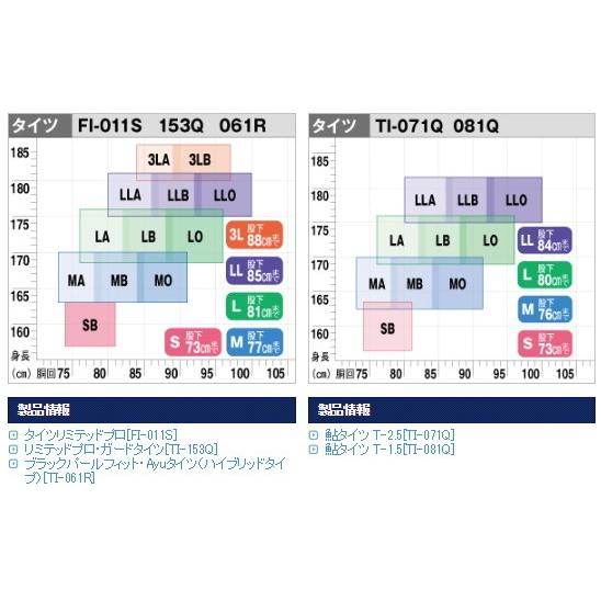 シマノ（SHIMANO） 鮎タイツT-1.5 TI-081Q LLOサイズ / 鮎友釣り用品
