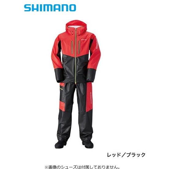 シマノ マリンライトスーツ RA-034N レッド/ブラック XL(LL) / レインウェア (送料無料) (O01) (S01)