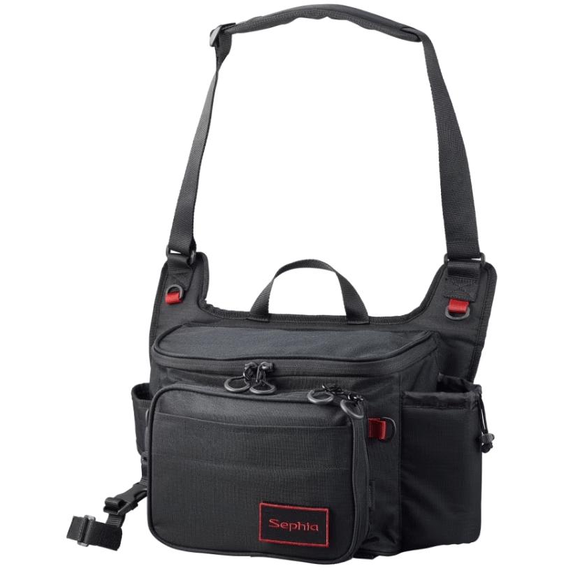 シマノ セフィア ランガンショルダー BS-222W ブラック Lサイズ / エギング バッグ / 釣具 shimano シマノ（SHIMANO） セフィア ランガンショルダー BS-222W ブラック L