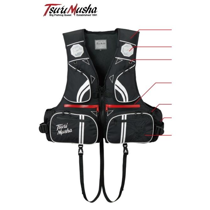 【美品】釣武者　フローティングベスト 釣武者 Musha フローティングベスト XLサイズ / 救命具 釣具
