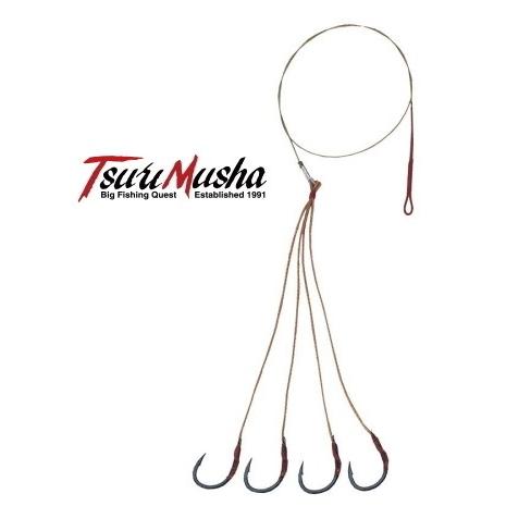 釣武者 木村匠 ケプラーワイヤー4本針 13号 底物 石鯛 仕掛 メール便可 O01 セール対象商品 釣人館ますだ Paypayモール店 通販 Paypayモール