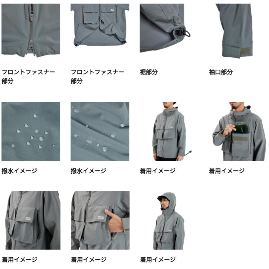 アブ ガルシア ウォーターレジスタントフィッシングパーカー グレー Mサイズ / abugarciaの画像